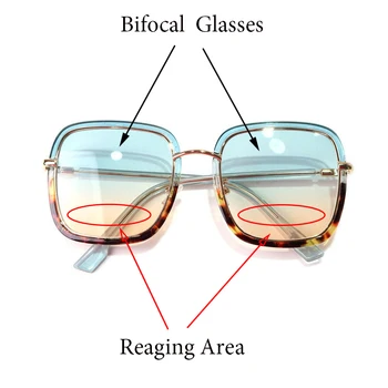 Новые Женские Мужские Бифокальные очки для чтения с синим светом с дальним и ближним увеличением Квадратные Компьютерные Ридеры