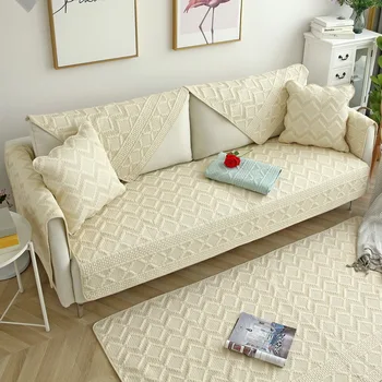 Хлопковые чехлы для диванов, нескользящая диванная подушка Four Seasons, универсальная подушка для дивана, чехлы для мебели, салфетки, чехол для стула Dec