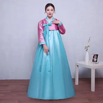 Женское платье Ханбок в Корейском стиле 10 цветов Модные Древние Костюмы Традиционная вечеринка Азиатский Дворец Косплей Одежда для выступлений