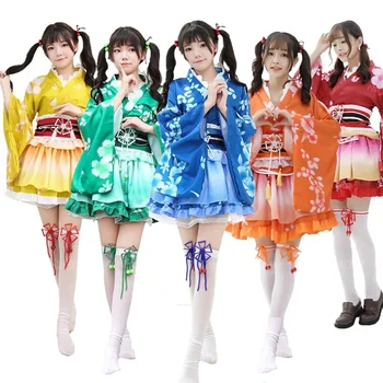Юбка принцессы для девочек из японского аниме, мини-юбка, женский танцевальный костюм для ролевых игр