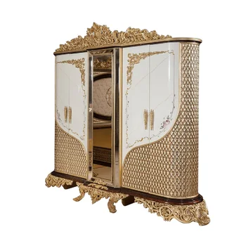 Европейский роскошный шкаф высокого класса из цельного дерева, гардероб французского двора, шкаф для хранения в роскошной спальне виллы, изготовленный на заказ