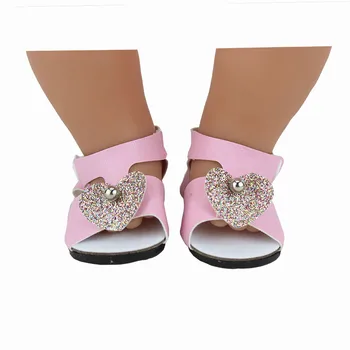 Новые Розовые сандалии-обувь для куклы 43 см, лучший подарок детям на день рождения (продается только обувь)