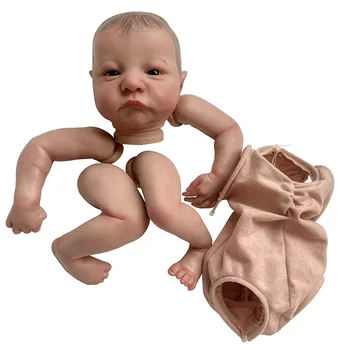 NPK 19 дюймов Уже окрашенные детали куклы Реборн Levi Awake Реалистичная детская 3D картина с видимыми прожилками Тканевое тело в комплекте